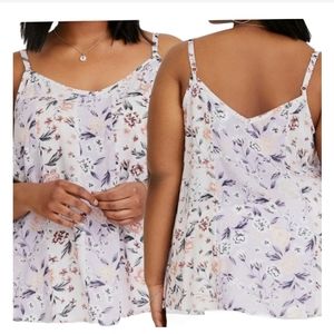 Torrid Sophie Purple Floral Challis Swing Cami